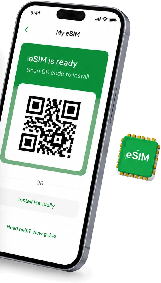 Pantalla de instalación de la eSIM