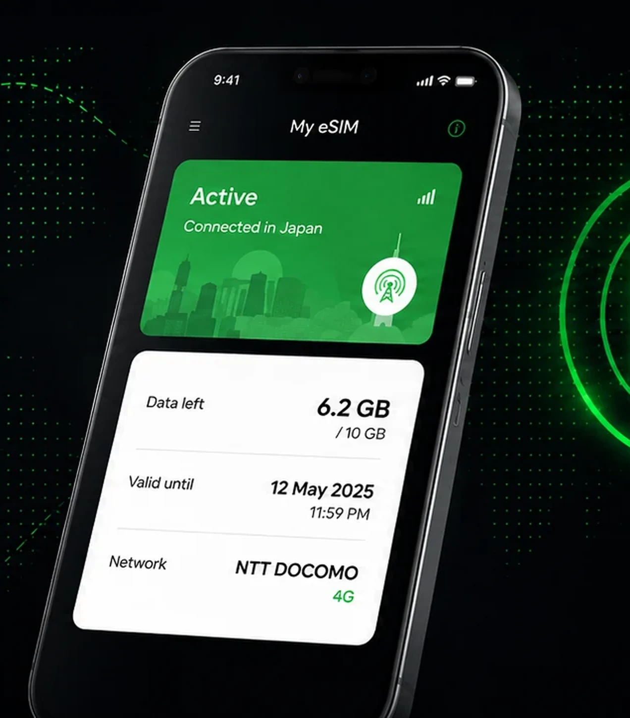 eSIM activada en un teléfono